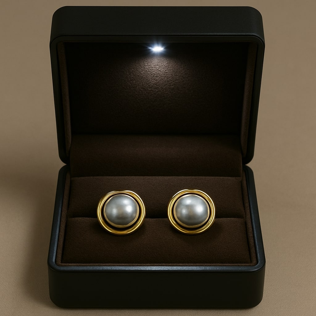 Elegant Black Pearl Earrings