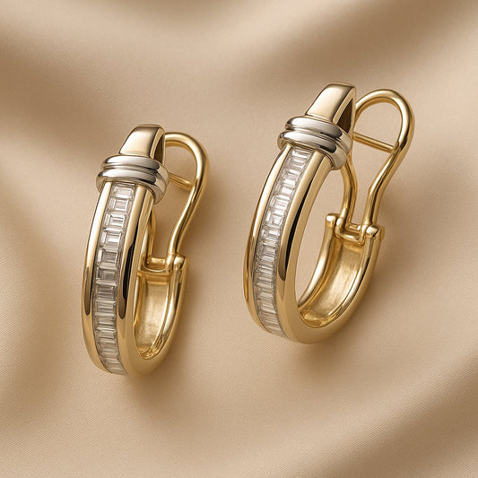 Vintage gold and diamond earrings